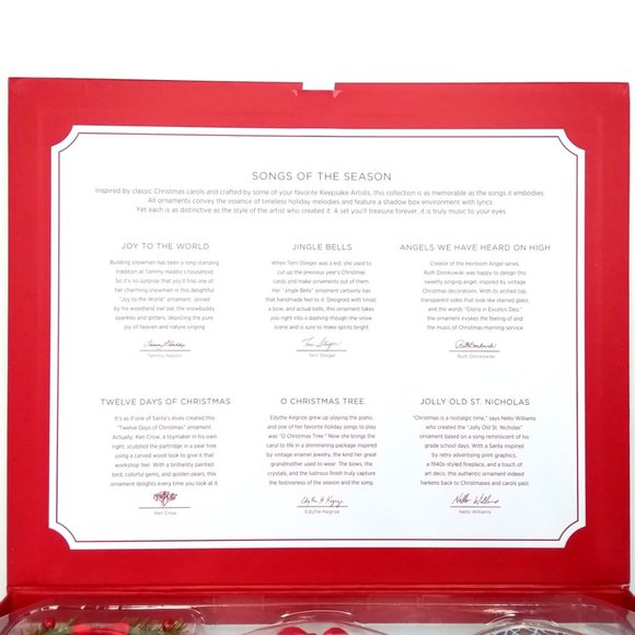 2018 Hallmark Songs Of The Season 6 Ornaments - Picture 3 of 6